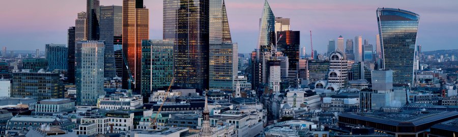 City of London financial district skyline